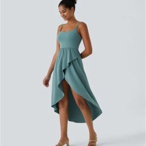 Halara sz 2x Breezeful High Low 2-Piece Pocket Flowy Midi Quick Dry Casual Dress
